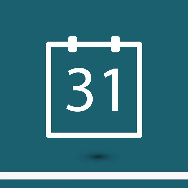 31 nummer kalenderikonen — Stock vektor