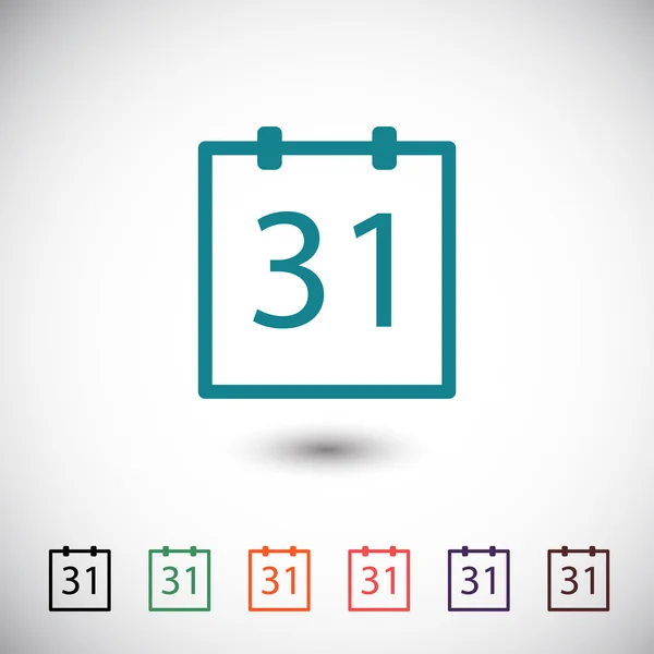 Číslo ikony kalendáře 31 — Stockový vektor