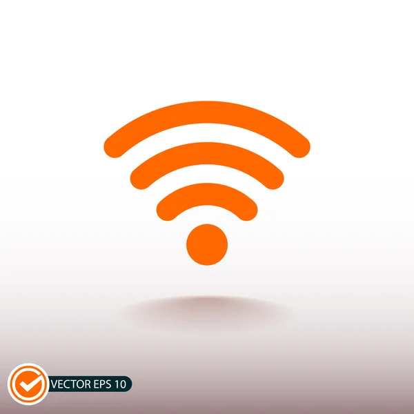Icona design piatto wireless — Vettoriale Stock