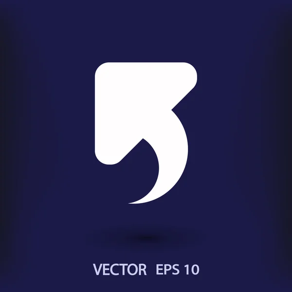 Undo flat design icon — Stock Vector