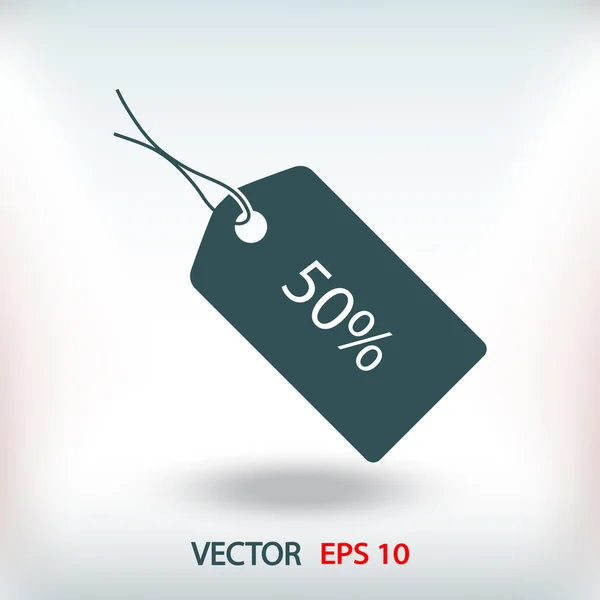 50% tag icon — Stock Vector
