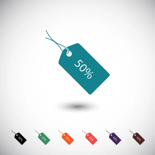 50% labelpictogram — Stockvector