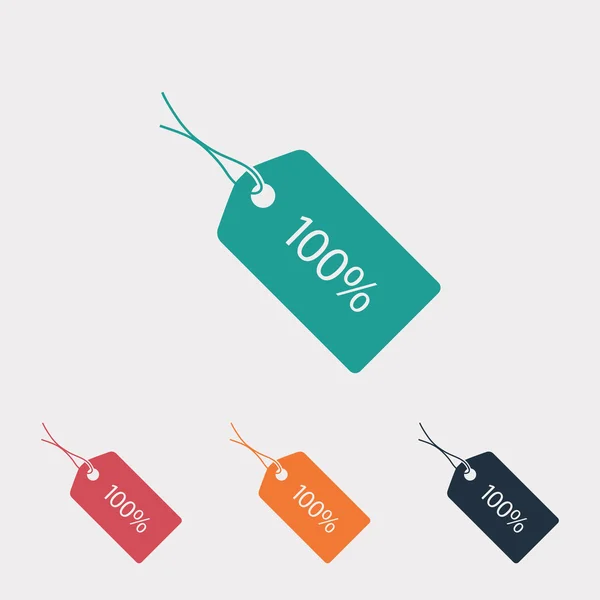 100% -Tags-Symbol — Stockvektor