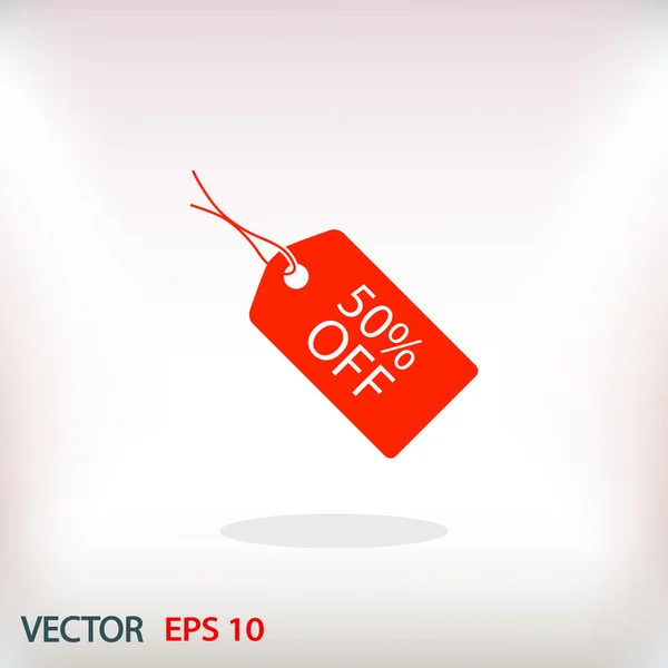 50% OFF tag icon — Stock Vector