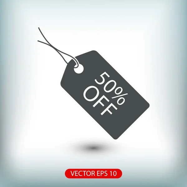 50% OFF tag icon — Stock Vector