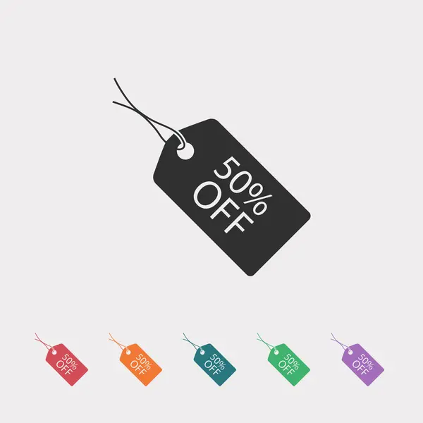 50% OFF tag icon — Stock Vector