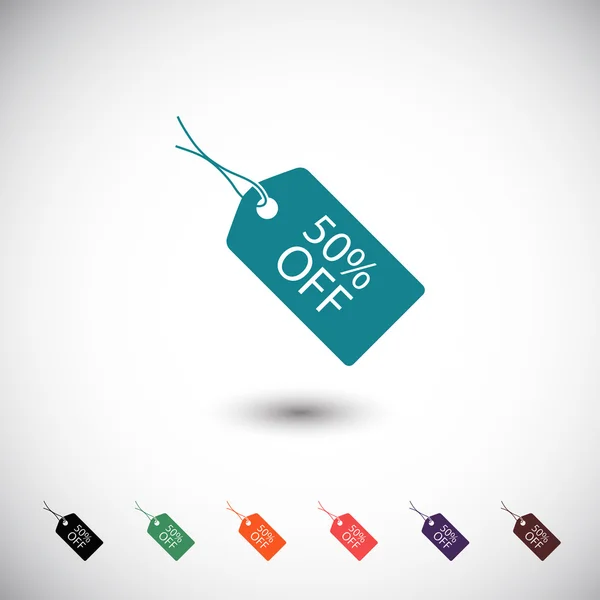 50% OFF tag icon — Stock Vector