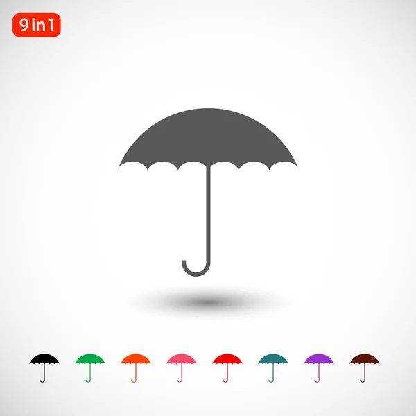 傘のフラットなデザイン アイコン — ストックベクタ