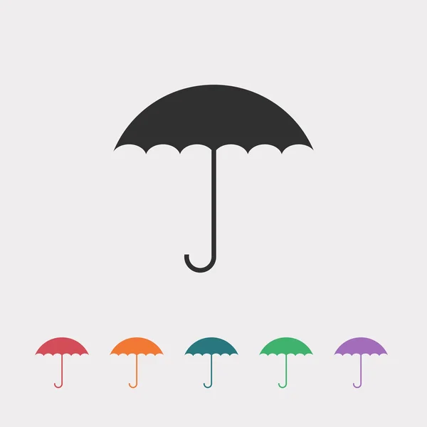우산 플랫 디자인 아이콘 — 스톡 벡터