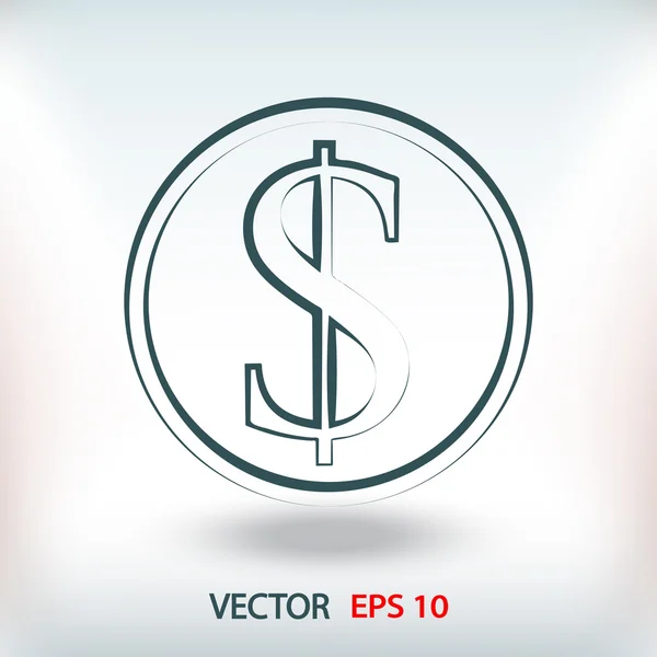 Pengar platt design ikon — Stock vektor