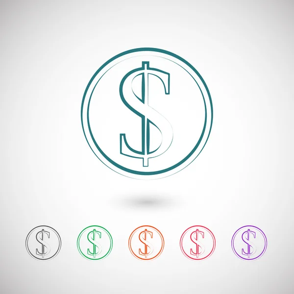 Money flat design icon — Stock Vector