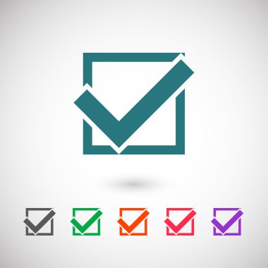 İşareti kontrol edin, simge onaylayın 