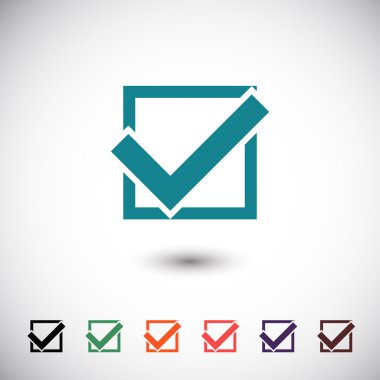 İşareti kontrol edin, simge onaylayın 