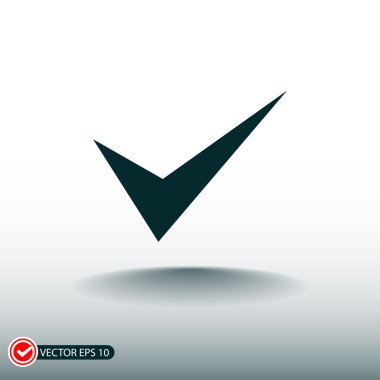 İşareti kontrol edin, simge onaylayın 