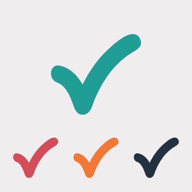 Düz tasarım simgesi onaylamak