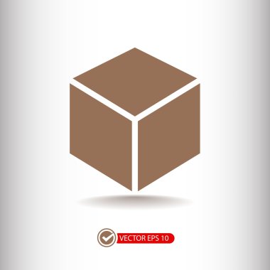 3D küp logo tasarım simgesi