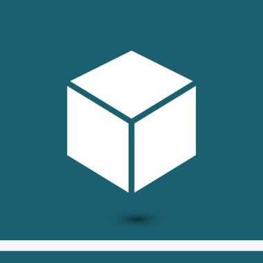 3D küp logo tasarım simgesi