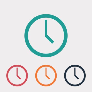 Saat düz tasarım simgesi