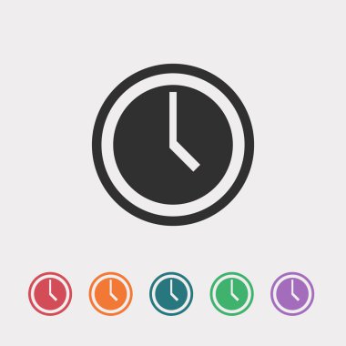 Saat düz tasarım simgesi