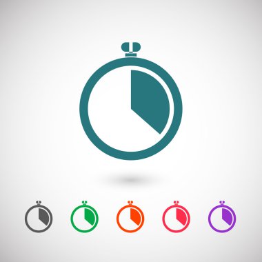 Kronometre düz tasarım simgesi