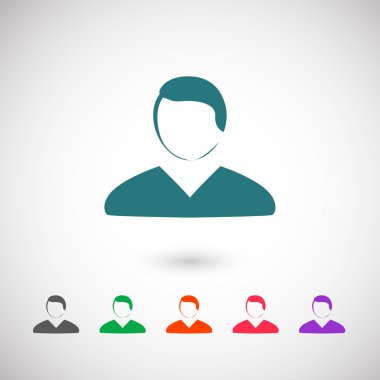 erkek siluet simge seti