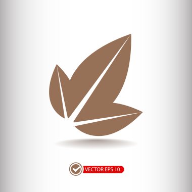 yaprakları düz tasarım simgesi