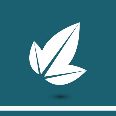 yaprakları düz tasarım simgesi