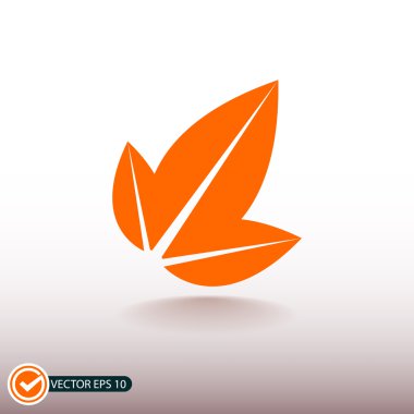 yaprakları düz tasarım simgesi