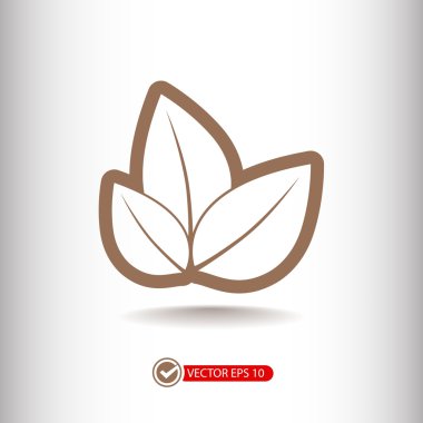 yaprakları düz tasarım simgesi