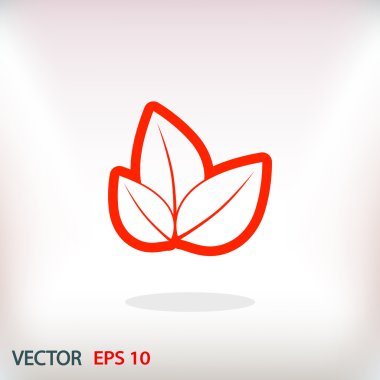 yaprakları düz tasarım simgesi