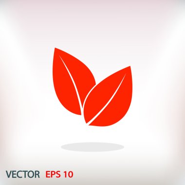 yaprakları düz tasarım simgesi