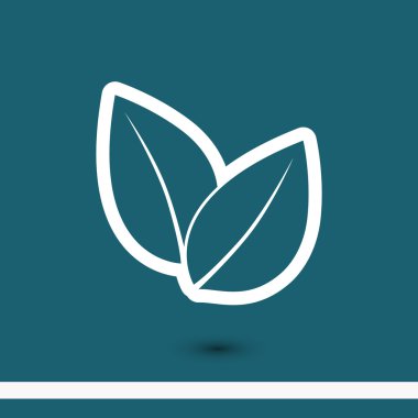 yaprakları düz tasarım simgesi