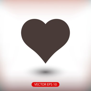 kalp düz tasarımı simgesi
