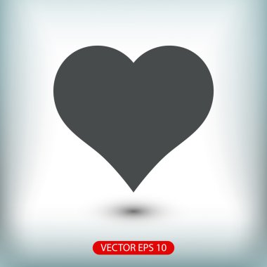 kalp düz tasarımı simgesi