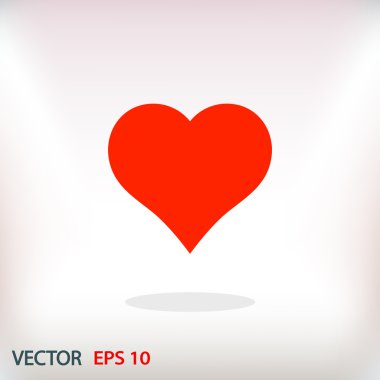 kalp düz tasarımı simgesi
