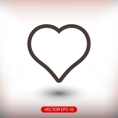kalp düz tasarımı simgesi