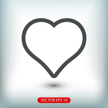 kalp düz tasarımı simgesi