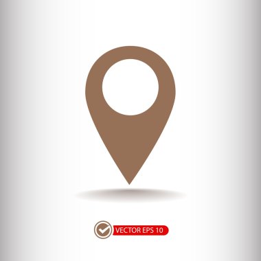 harita işaretçisi düz simgesi