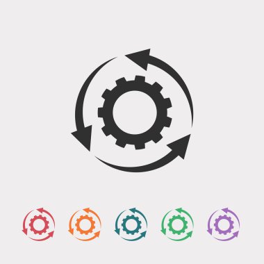 Setting parameters, circular arrows icon clipart