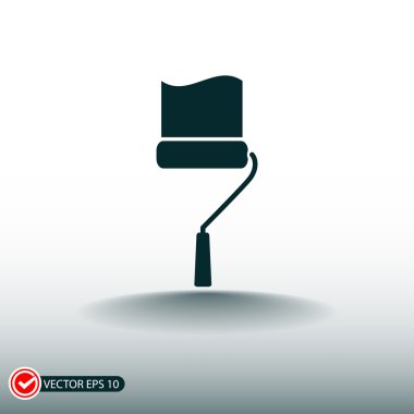 Silindir düz tasarım simgesi