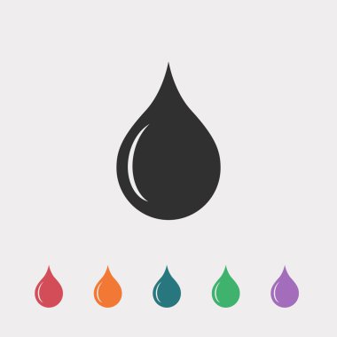 Damla düz tasarım simgesi