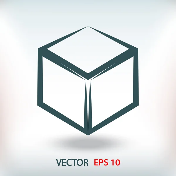 Icono de diseño del logotipo del cubo 3d — Vector de stock