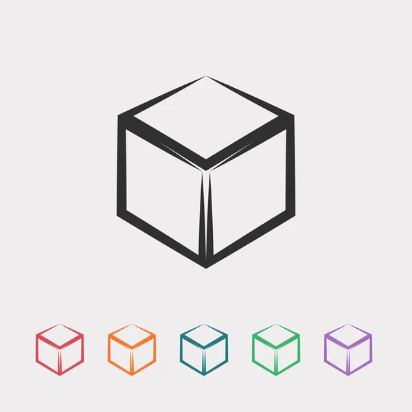 Icono de diseño del logotipo del cubo 3d — Vector de stock