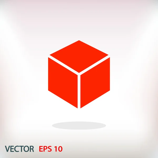 3D-kubus logo ontwerp pictogram — Stockvector