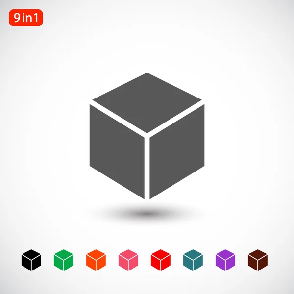 3d kube logo design ikon – Stock-vektor
