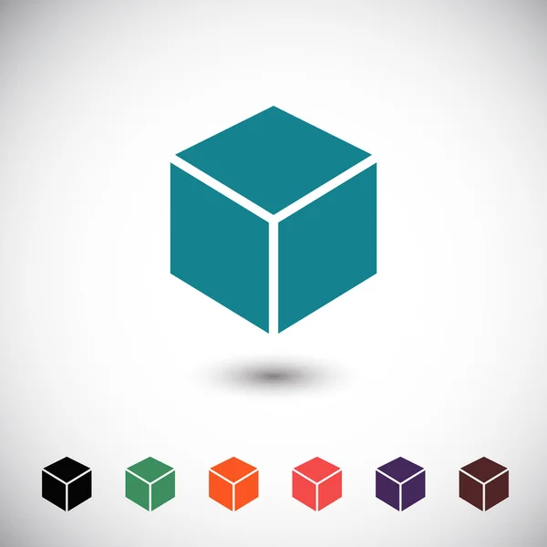 Ikon desain logo kubus 3d - Stok Vektor