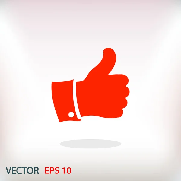 Mint a hüvelykujj fel ikon — Stock Vector
