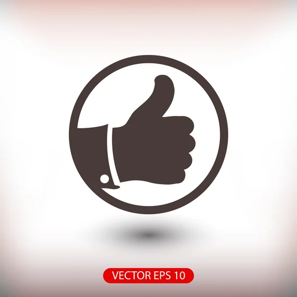 Como el icono del pulgar hacia arriba — Vector de stock