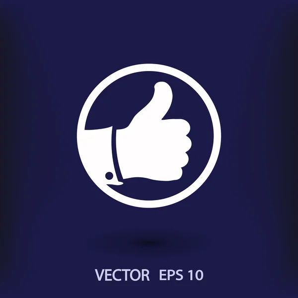 Como el icono del pulgar hacia arriba — Vector de stock