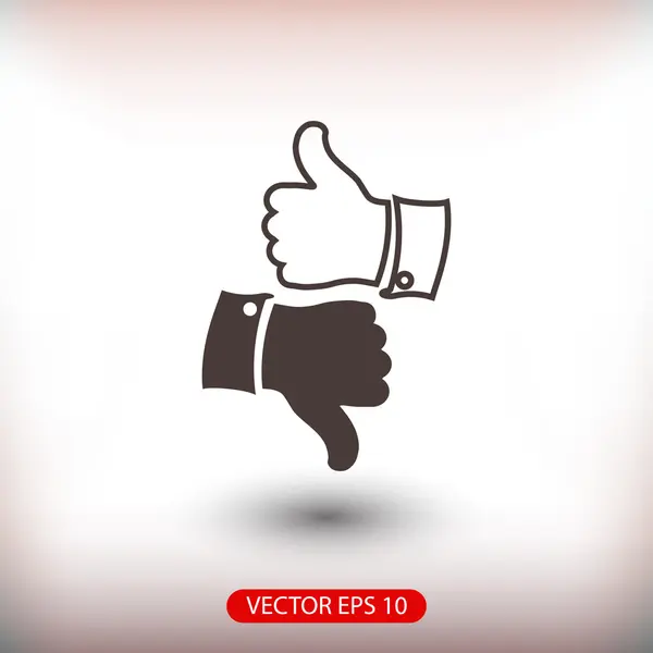 Thumb up and down icons — Stock Vector